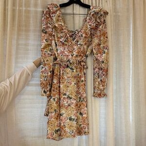 En Saison Longsleeve Floral Eyelet Dress